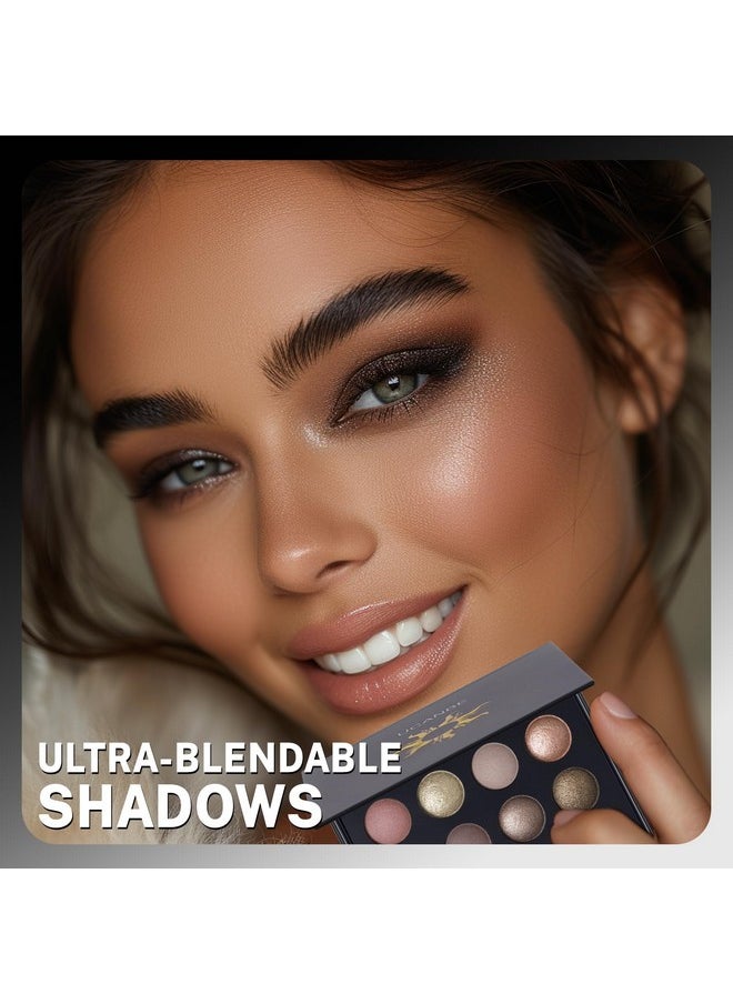 UCANBE Baked Eyeshadow Makeup Palette with Hidden Gems, 16 Colors Nude Eye Shadow with Matte Glitter Metallic Shimmer, Highly Pigmented Long Lasting Make Up Pallet