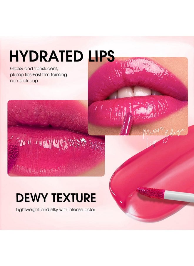 LANGMANNI 12Pcs Lip gloss Collection Makeup Set, Shiny Smooth Soft Liquid Lip Glosses Lip Stain With Rich Varied Colors For Girls And Women Makeup (Glossy-A)