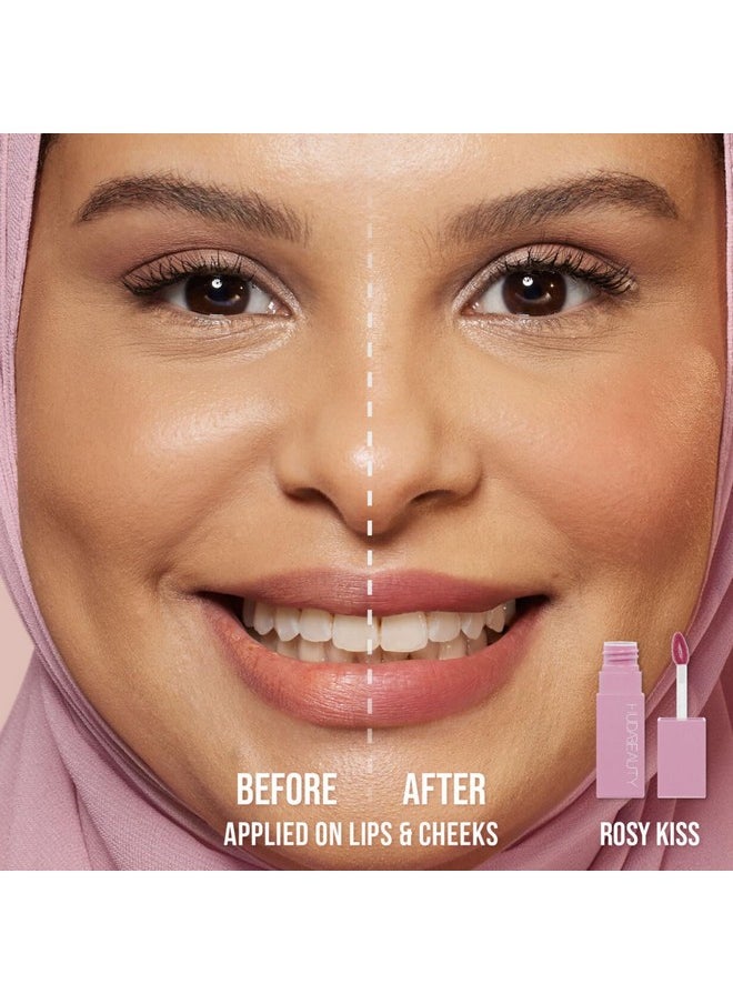 HUDA BEAUTY Lip Blush Cream Lip & Cheek Stain Rosy Kiss