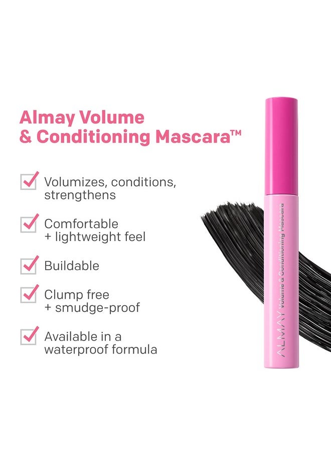 Almay Volume & Conditioning Mascara, Hydrating All Day Wear, 30 Black Brown, 0.27 fl oz.