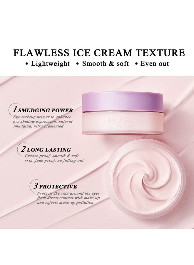LUXAZA Eyeshadow Primer,Eye primer＆Eyeliner Primer,Cream Matte Eye Shadow Primer On Base.Makeup Looks - Lasts All Day-0.35 oz
