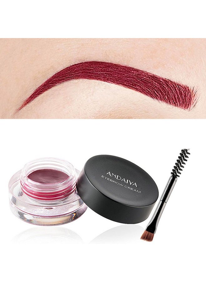 MAEPEOR 12 Colors Eyebrow Pomade Full-pigmented Long Lasting Waterproof Eyebrow Cream Gel Filling & Shaping Tinted Eyebrows Enhancers with Brush for Daily or Cosplay (09 Wine)