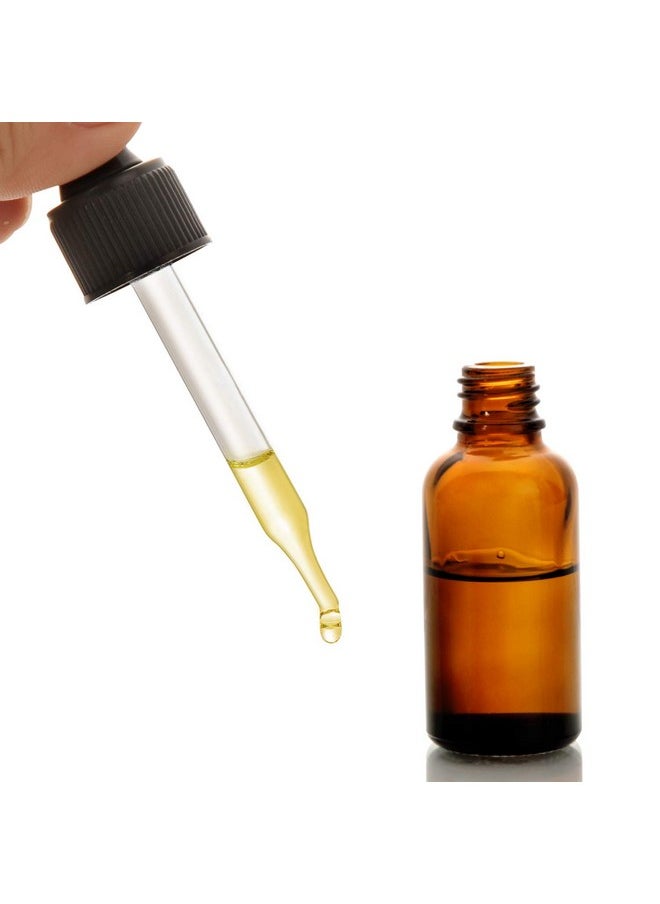 12 pcs, 1 oz Amber Dropper Bottles for Essential Oils w/ 3 Stainless Steel Funnels & 1 Long Glass Dropper - 30ml Glass Bottles with Eye Droppers - Liquids Tincture Bottles, Leak Proof Travel Bottles