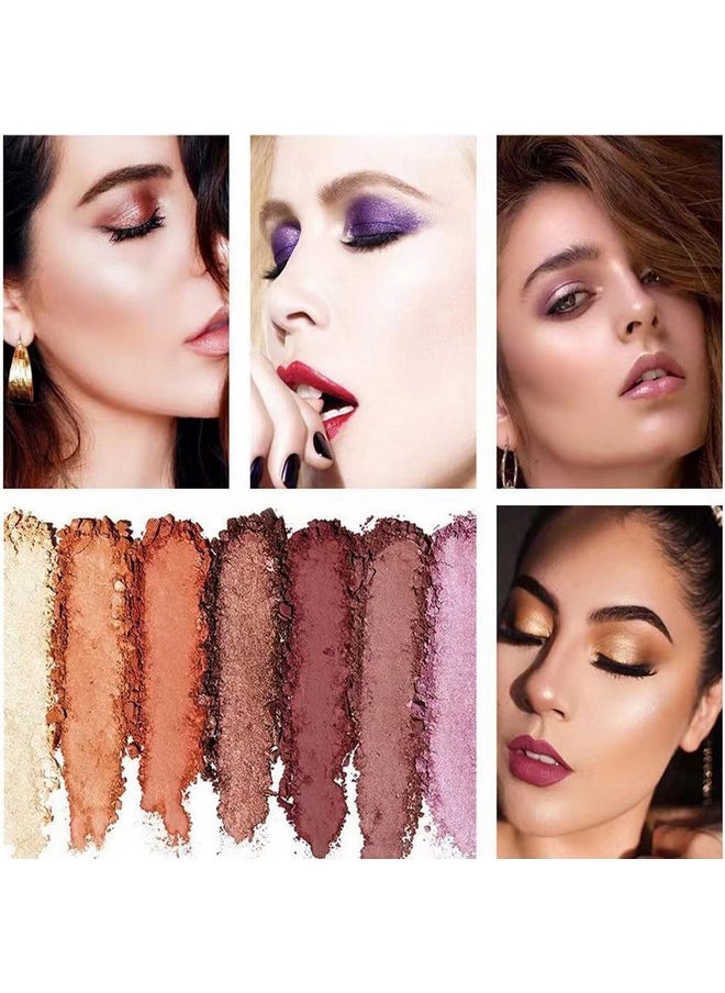 Glitter Eyeshadow Palette Makeup Set,6 Colors Shimmer Eyeshadow Palette Gold Eyeshadow Highly Pigmented Long Lasting Waterproof Sweatproof Professional Nude Eyeshadow Palette Make Up Palettes for