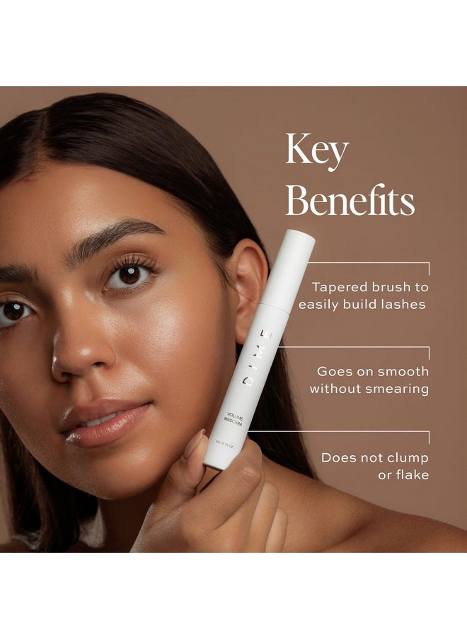 DIME Beauty Volume Mascara - Smudge-Proof Tubing Mascara for Fuller, Thicker Lashes, Adds Volume & Length, Black 0.28 oz / 8 g