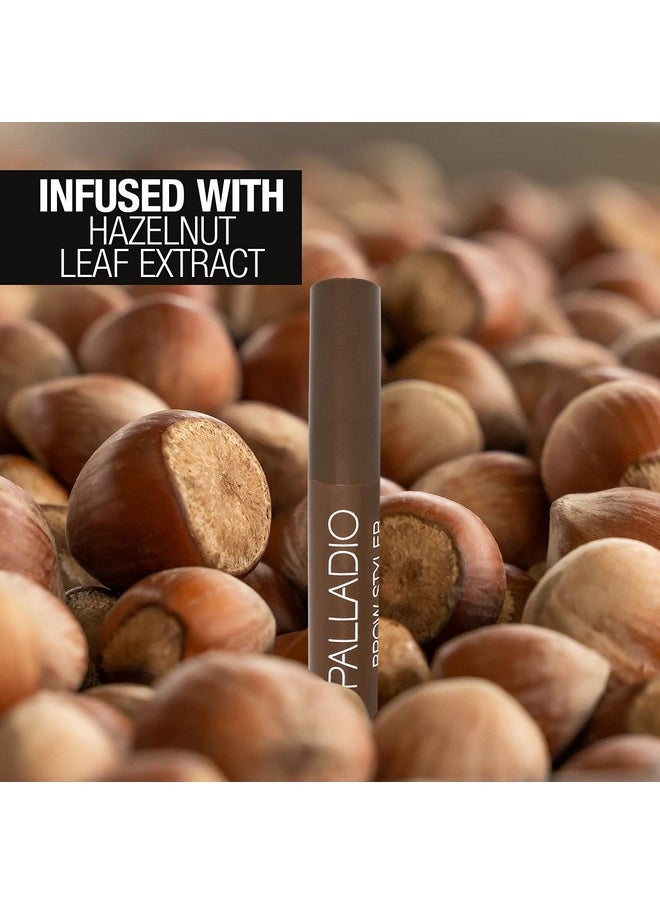 Palladio Brow Styler Tinted Gel, Innovative Formula, Holds and Grooms Brows, Brow Setter, Tinted Natural Look, Lightweight, Multi-Purpose Conditioning Formula, Light/Medium