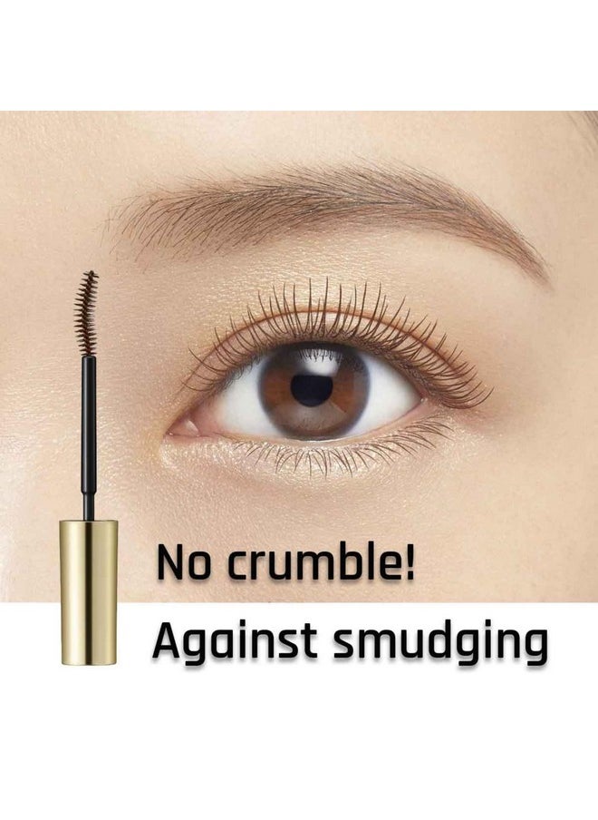 HEROINE MAKE by KISSME Long & Curl Up | Waterproof Mascara Brown, Lengthening & Volume Fiber Tubing Mascara Makeup, WP 02 Brown
