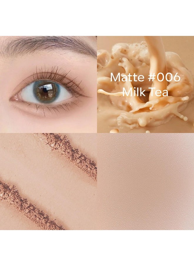 KYDA Single Matte Eyeshadow, Nude Beige Brown Eyeshadow, Ultra-fine Smooth Powder, Lightweight Blendable Formula, Daily Matte Eyes Makeup, Milk Tea