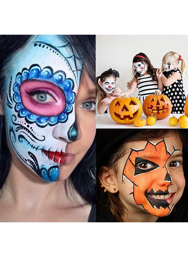UCANBE Face Body Paint Oil, Professional 15 Colors FX Makeup Palette- Non Toxic Hypoallergenic Safe Facepaint for Halloween, Cosplay Costumes, Parties and Festivals