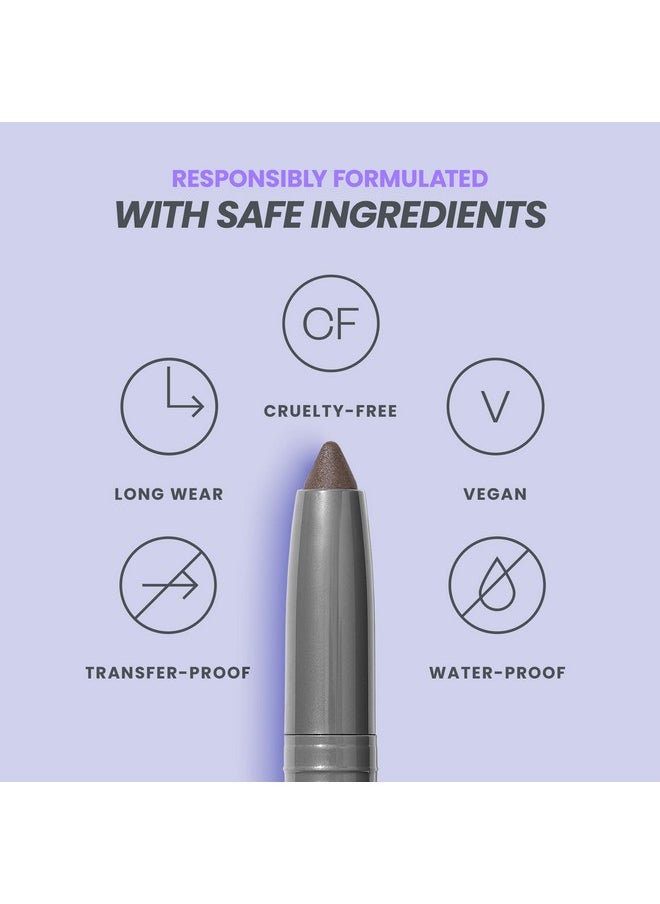 Wonderskin IYKYK Eyeshadow Stick - Longwear Eye Shadow Sticks, Budge-Proof and Waterproof Shimmer Eyeshadow Stick with Built-in Sharpener (Ash)
