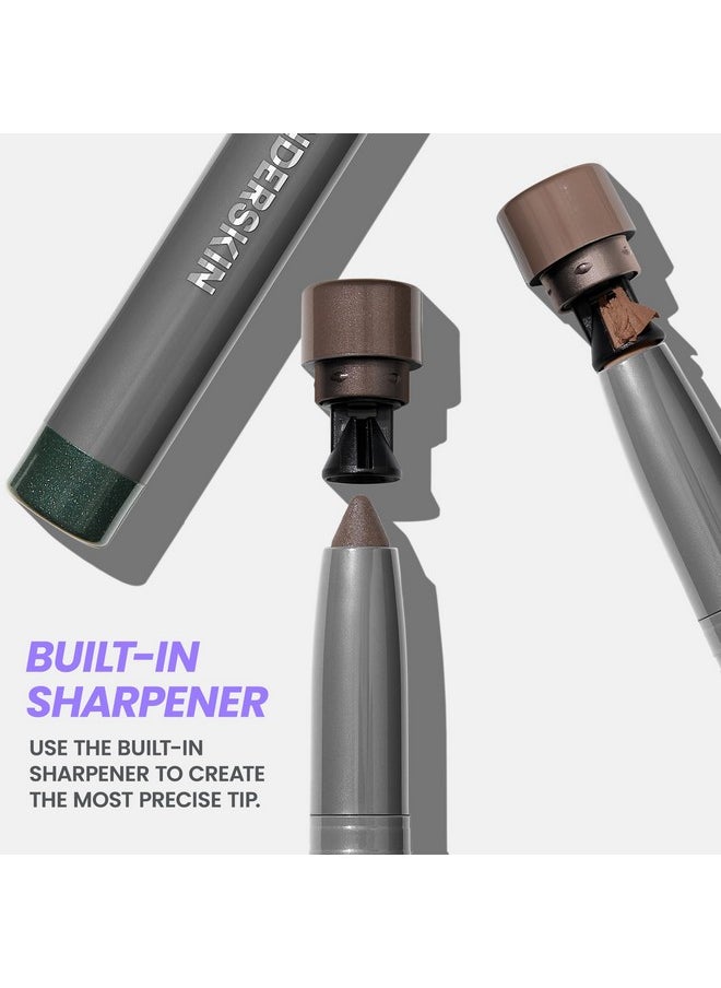 Wonderskin IYKYK Eyeshadow Stick - Longwear Eye Shadow Sticks, Budge-Proof and Waterproof Shimmer Eyeshadow Stick with Built-in Sharpener (Ash)