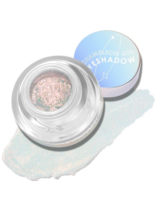 FOCALLURE Chameleon Cream Eyeshadow,Intense Color Shifting Creamy Eye Shadows,Highly Pigmented Metallic,Shimmer,Multi-Reflective Finishes,Chit Chat