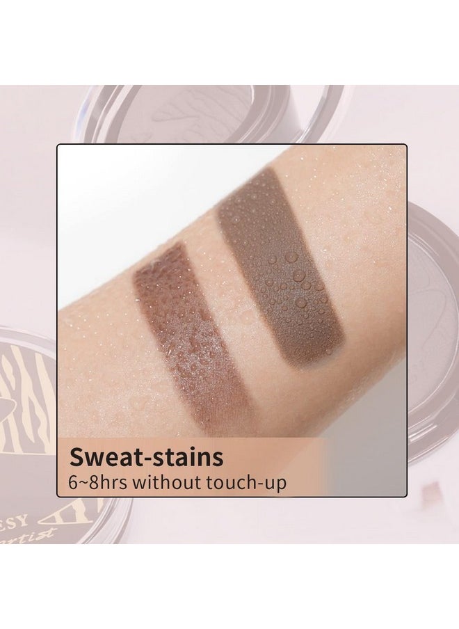 ELLESY Eyebrow Powder Makeup Eyebrow Palette Long-Lasting and Waterproof Makeup Eye brow Powder Palette Soft Texture For Naturing Looking Eyebrow Color With Mirror(Black Brown)