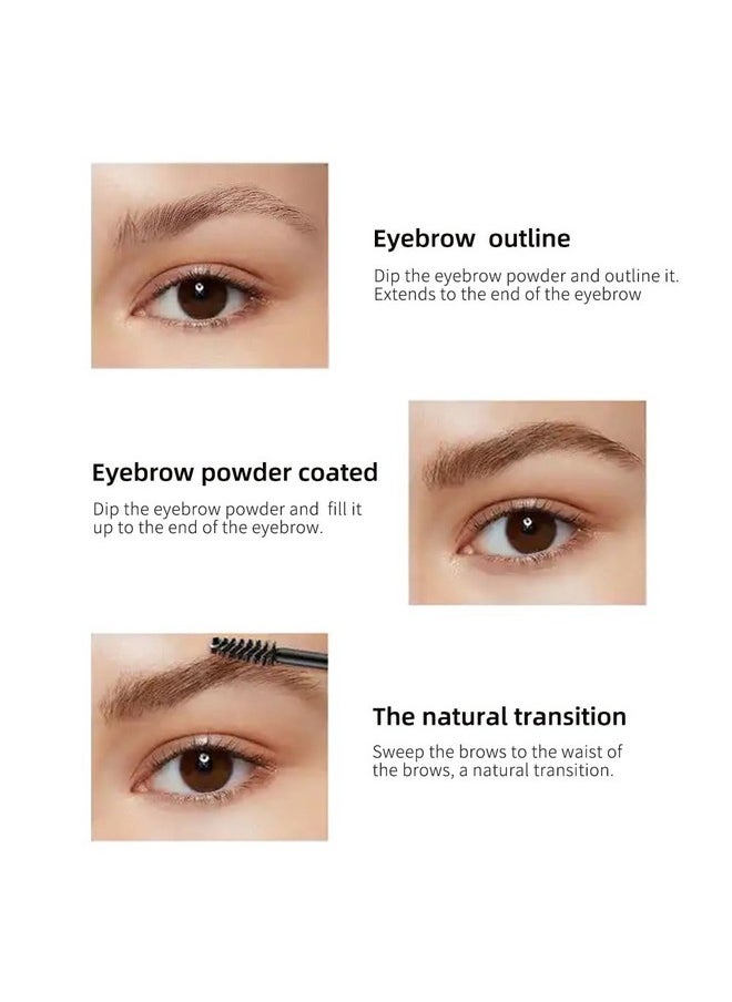 ELLESY Eyebrow Powder Makeup Eyebrow Palette Long-Lasting and Waterproof Makeup Eye brow Powder Palette Soft Texture For Naturing Looking Eyebrow Color With Mirror(Black Brown)
