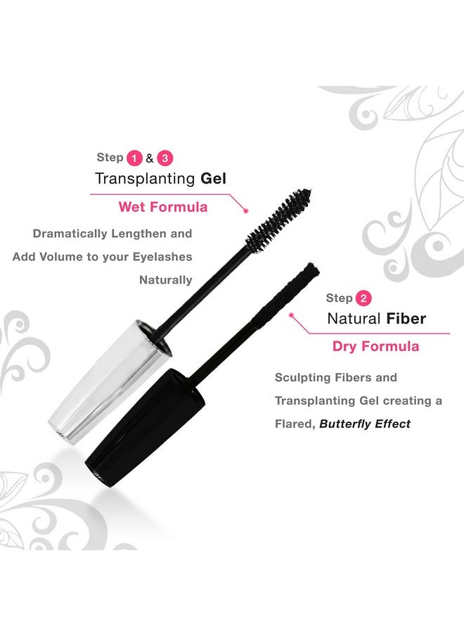 400x Silk Fiber Lash Mascara - Best for Thickening & Lengthening Eyelashes - Premium Quality, Last All Day, Waterproof, Smudge proof, Hypoallergenic - Includes Carry Case