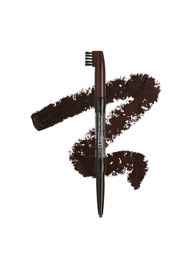 Kiss New York Professional Long-Lasting Eyebrow, Retractable Eyebrow Pencil, Rich Pigmentation, Coconut Oil Infused, Built-in Brush Brow, Sapes, Define, Fills Brow, Eye Makeup (DARK BROWN)