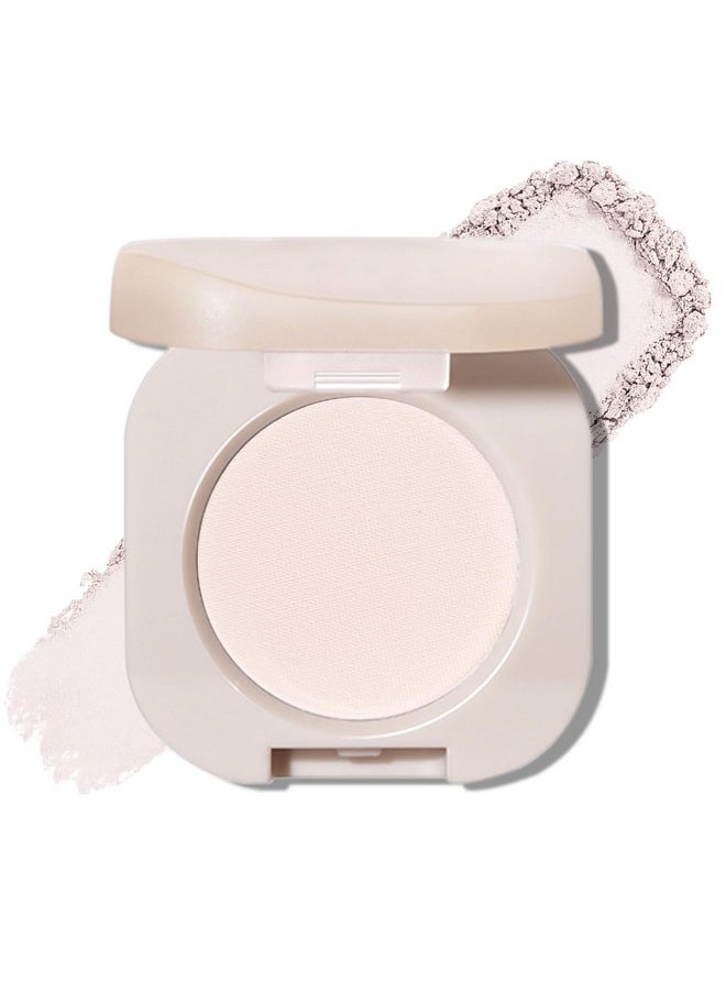 Jutqut Single Matte Eyeshadow, Off White Eye Shadow, Ultra-fine Lightweight Powder, Brightenning Primer Base Eyeshadow, High Pigment, Long Lasting, Multiuse Blendable Korean Eyes Makeup, Moonlight