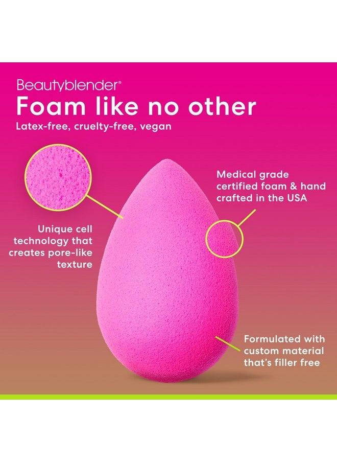 Beautyblender® | Original Pink + Nude Beauty Blender 2-Piece Bundle for Blending Foundations, Powders, and Creams, Super-Soft Foam for Streak-Free Application, Made in the USA, Reusable, Washable