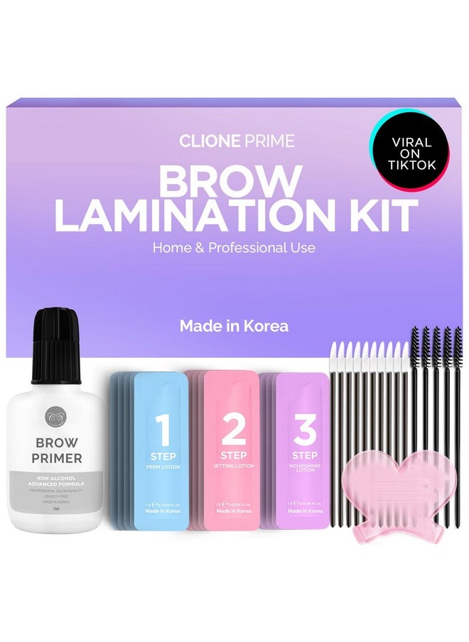 CLIONE PRIME At Home Brow Lamination Kit - DIY Eyebrow Lamination Kit Professional Eye Brow Perm Kit Instant DIY Eyebrow Lift Kit for Fuller Thicker Brows Lasts For Upto 8 Weeks