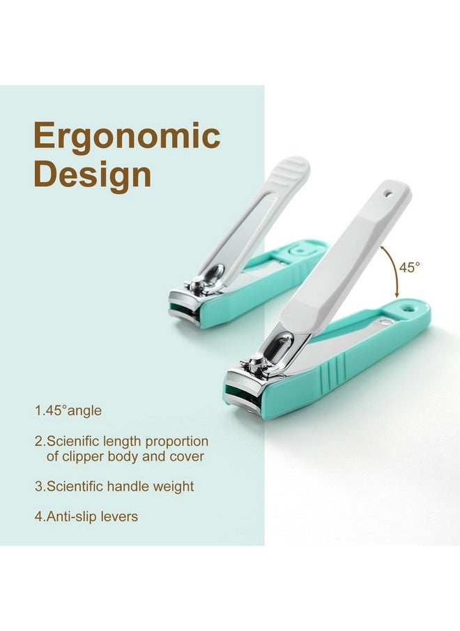 PAFASON Nail Clipper Set with Nail Catcher & Nail File Super Sharp for Fingernail & Toenail Clippers for Men & Women