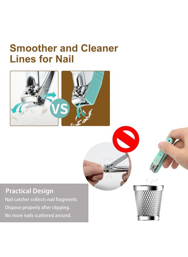 PAFASON Nail Clipper Set with Nail Catcher & Nail File Super Sharp for Fingernail & Toenail Clippers for Men & Women