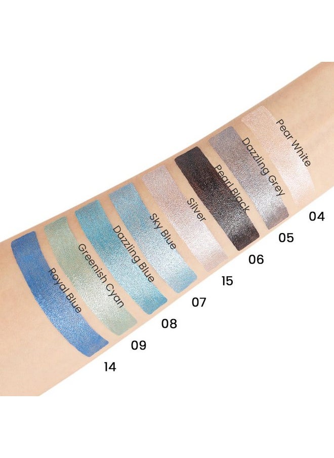 AMY'S DIARY Eyeshadow Pencil Cream Stick 4Pcs Set, Eye Eyeshadow Waterproof Pearl White Black Grey Silver Shimmer Metallic Eyeshadow Crayon Stick Sombras En Crema Para Ojos (Set01)