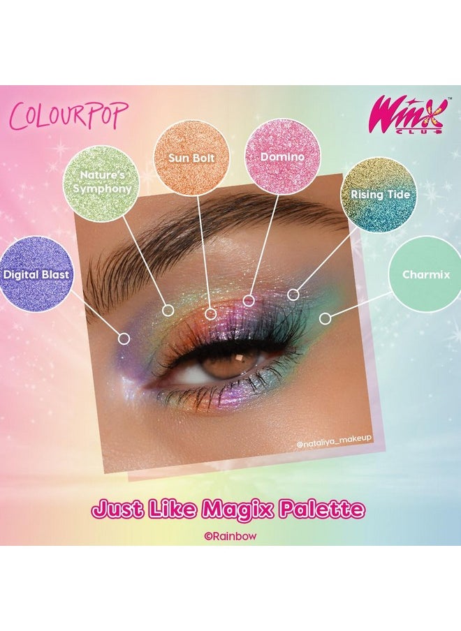 ColourPop Winx Club Shadow Palette - Pastelle Palette with Metallic and Matte Finishes - High-Pigment Makeup with a Long-Wearing Formula - Just Like Magix (0.58 oz)