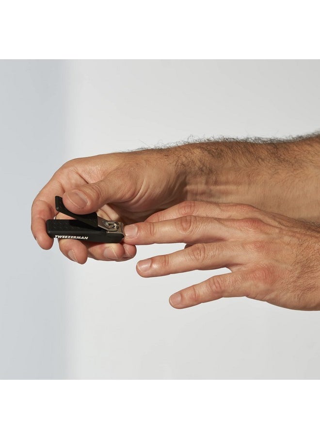 Tweezerman Precision Grip Fingernail Clipper, Black