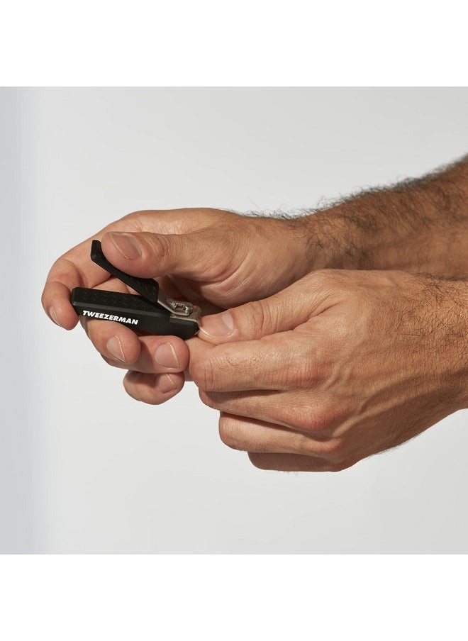 Tweezerman Precision Grip Fingernail Clipper, Black