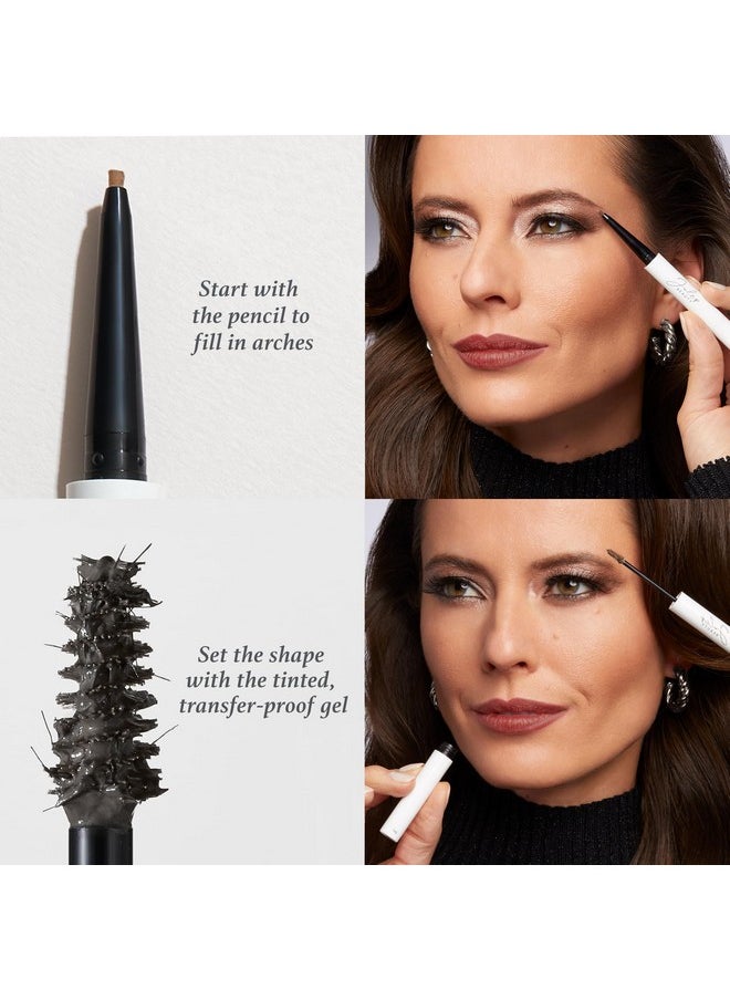 Julep Brow 101 Sculpting Pencil & Tinted Brow Gel Set - Dual-Ended Eyebrow Tool with Brush and Precision Tip - Long-Lasting, Waterproof Formula for Perfectly Defined and Tinted Brows -Medium Brown