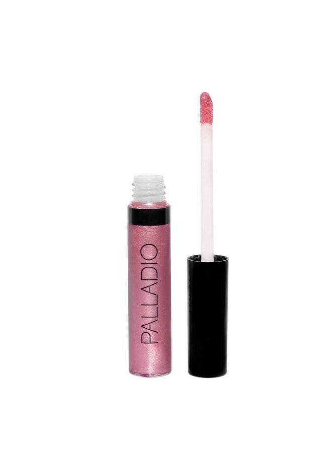 Palladio Lip Gloss, Non-Sticky Lip Gloss, Contains Vitamin E and Aloe, Offers Intense Color and Moisturization, Minimizes Lip Wrinkles, Softens Lips with Beautiful Shiny Finish, Passion Pink
