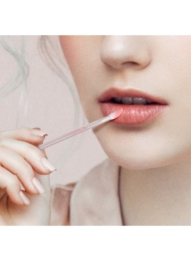 G2PLUS 100PCS Glitter Crystal Lip Brush, Disposable Lip Brushes, Lip Gloss Applicators,Lip Gloss Wands Applicator Perfect Makeup Tool Kits (Pink)