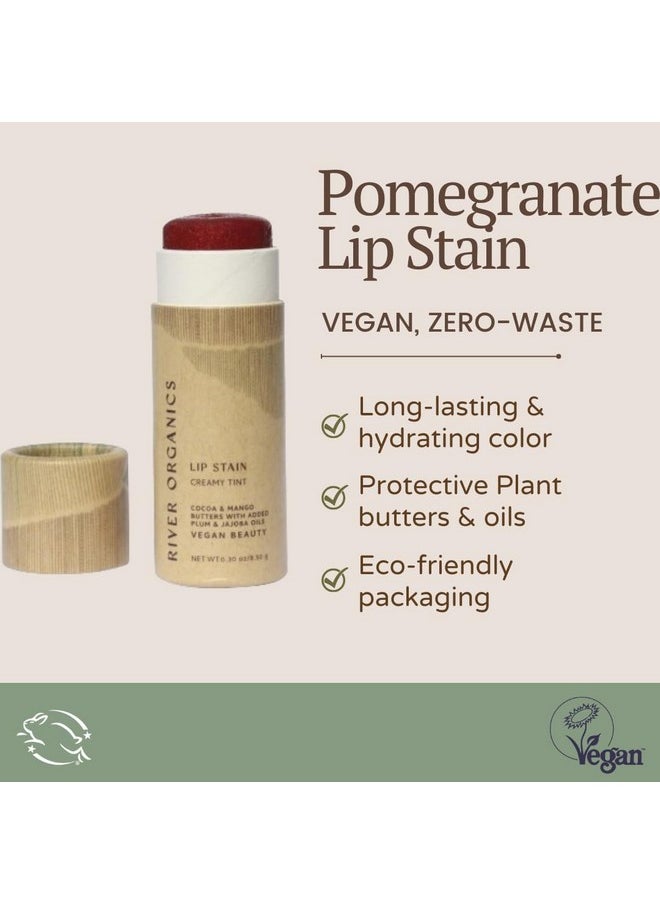 Organic Lip Stain | Vegan + Cruelty Free | Long Lasting, Toxic Free | 2 Colors 