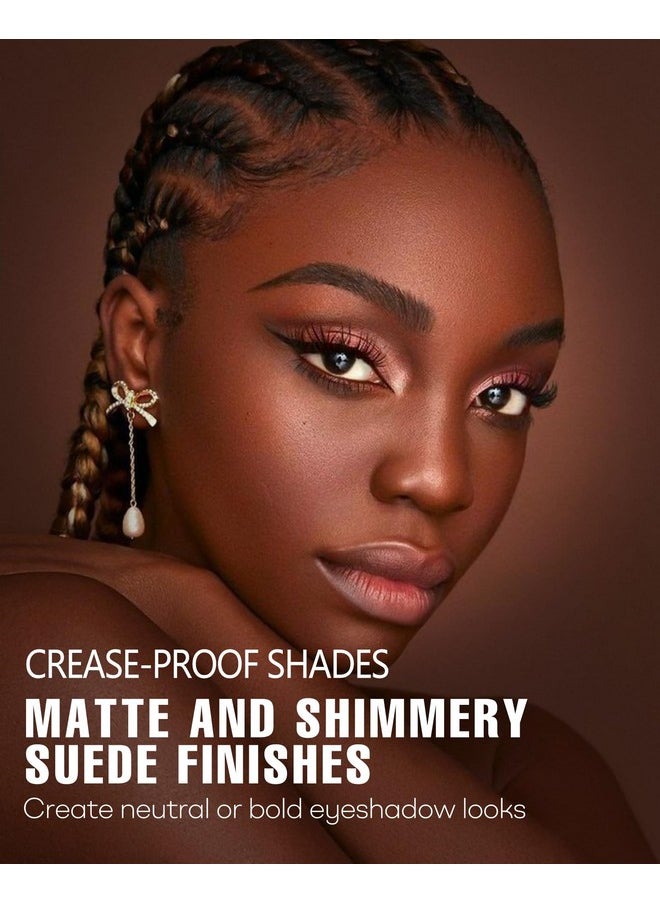 HOOMUSS Blue Eyeshadow Matte Palette 8Color Long Lasting Teal Eyeshadow for Cool Tone Makeup, Shimmery Eye Looks, High Pigmented & Easy to Blend (Blue)