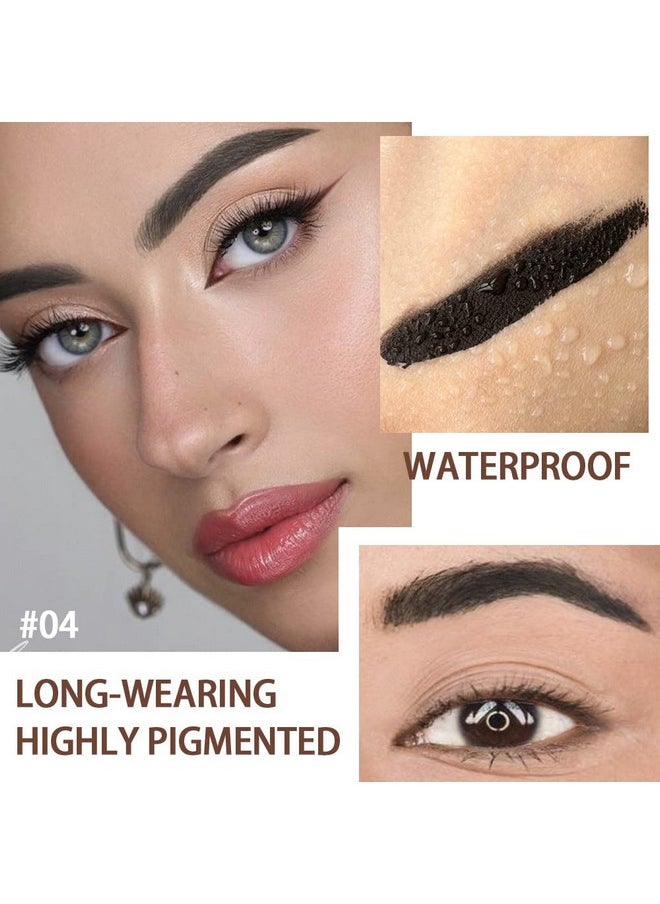 Tinted Thickening Eyebrow Mascara with Two Eyebrow Brushes,Brow Fast Sculpt,Waterproof,Transfer-proof,Eyebrow Tinting Kit- Cruelty Free - Light Medium Brown (2 Pack) (01#Brown &04#Black)