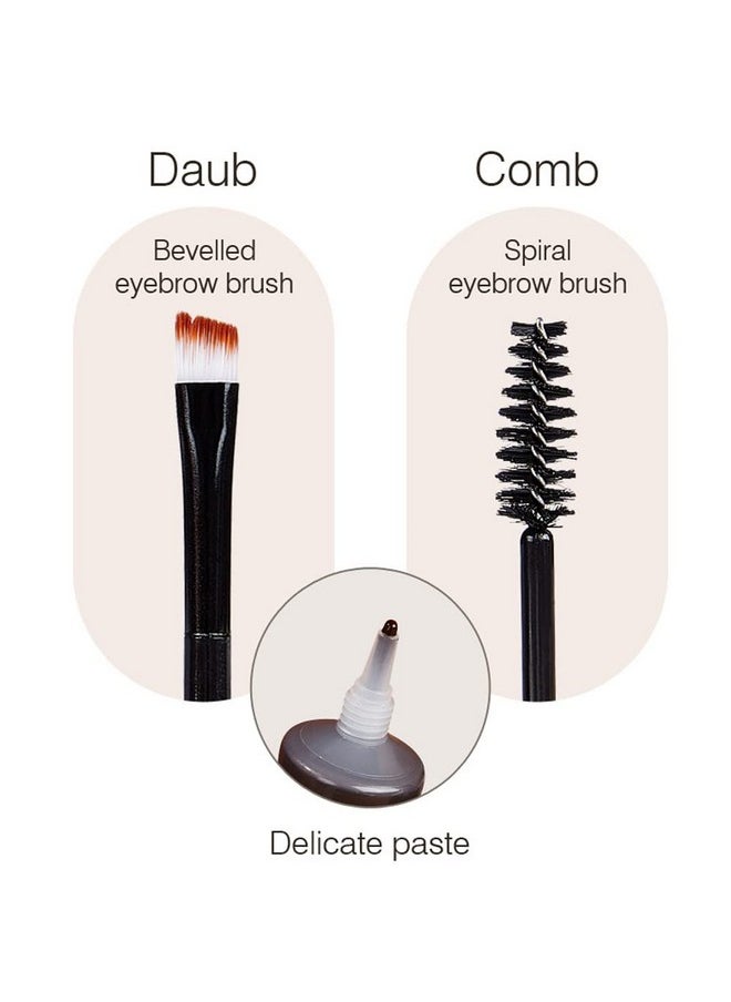 Tinted Thickening Eyebrow Mascara with Two Eyebrow Brushes,Brow Fast Sculpt,Waterproof,Transfer-proof,Eyebrow Tinting Kit- Cruelty Free - Light Medium Brown (2 Pack) (01#Brown &04#Black)