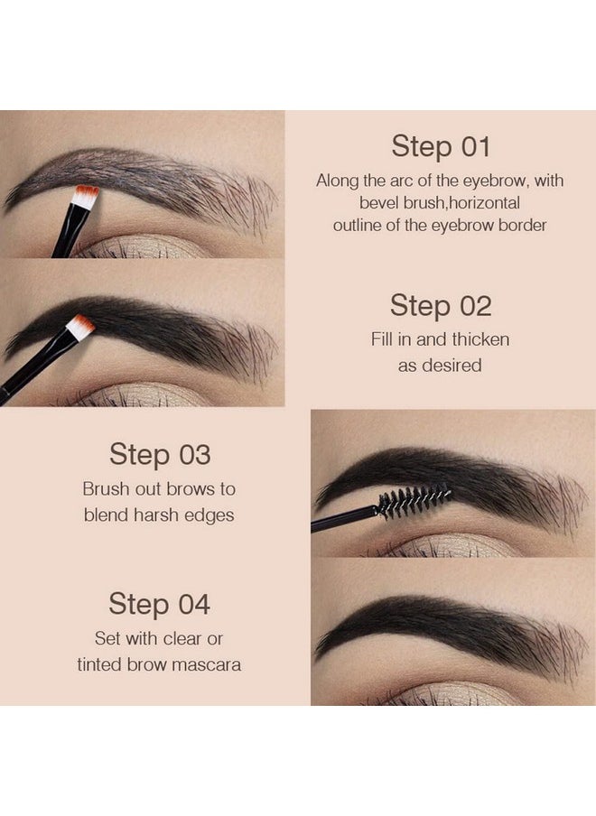 Tinted Thickening Eyebrow Mascara with Two Eyebrow Brushes,Brow Fast Sculpt,Waterproof,Transfer-proof,Eyebrow Tinting Kit- Cruelty Free - Light Medium Brown (2 Pack) (01#Brown &04#Black)