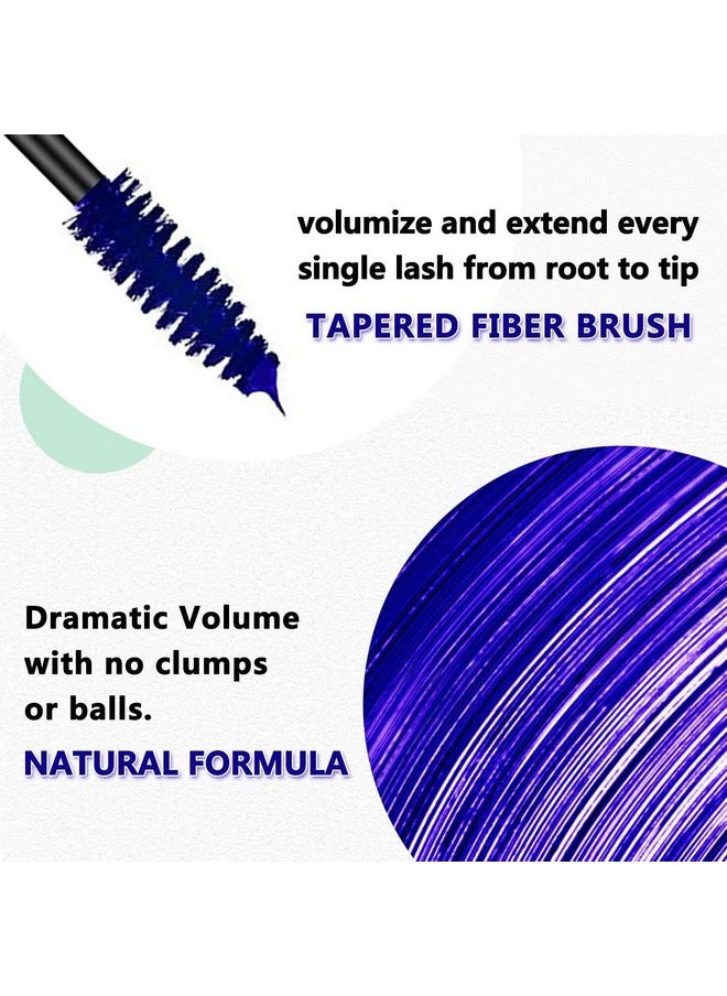 Blue Mascara For Eyelashes Waterproof Voluminous Natural Hypoallergenic Colored Best Benefit Volumizing Lengthening Curling Defining Washable Blue Lashes Eyelashes Mascara Navy