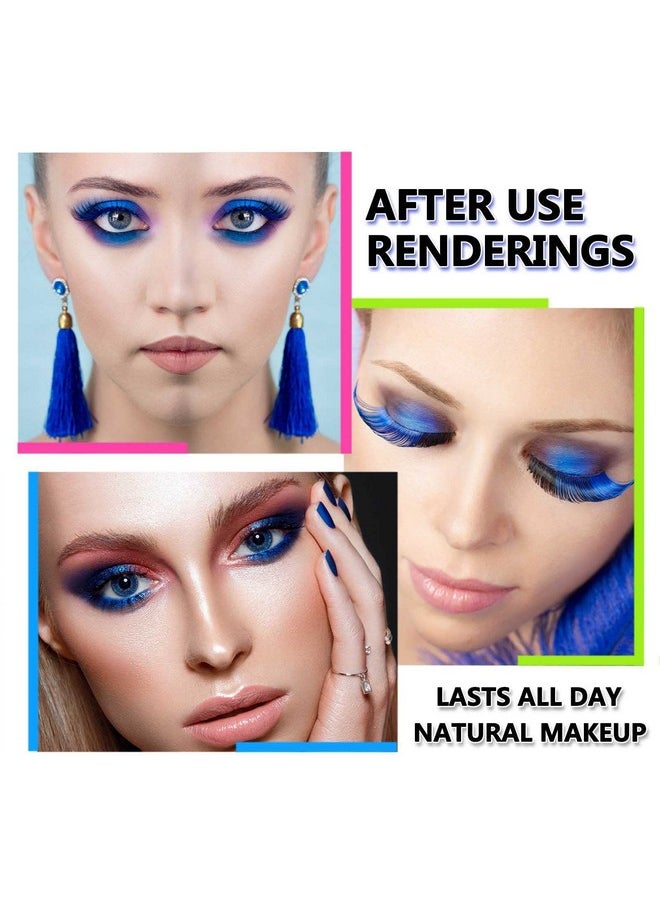 Blue Mascara For Eyelashes Waterproof Voluminous Natural Hypoallergenic Colored Best Benefit Volumizing Lengthening Curling Defining Washable Blue Lashes Eyelashes Mascara Navy