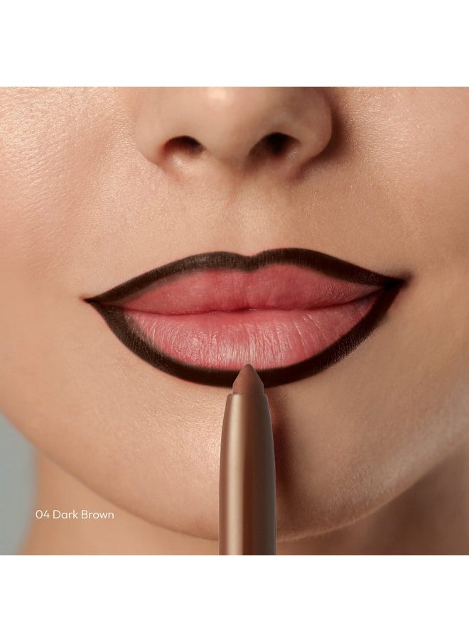 KISS New York Professional Lip Liner, Long-Lasting Luxury Intense Lipliner, Creamy Retractable Easy to Use Richly Pigmented Lip Liner Pencil 3 PCS (Dark Brown)