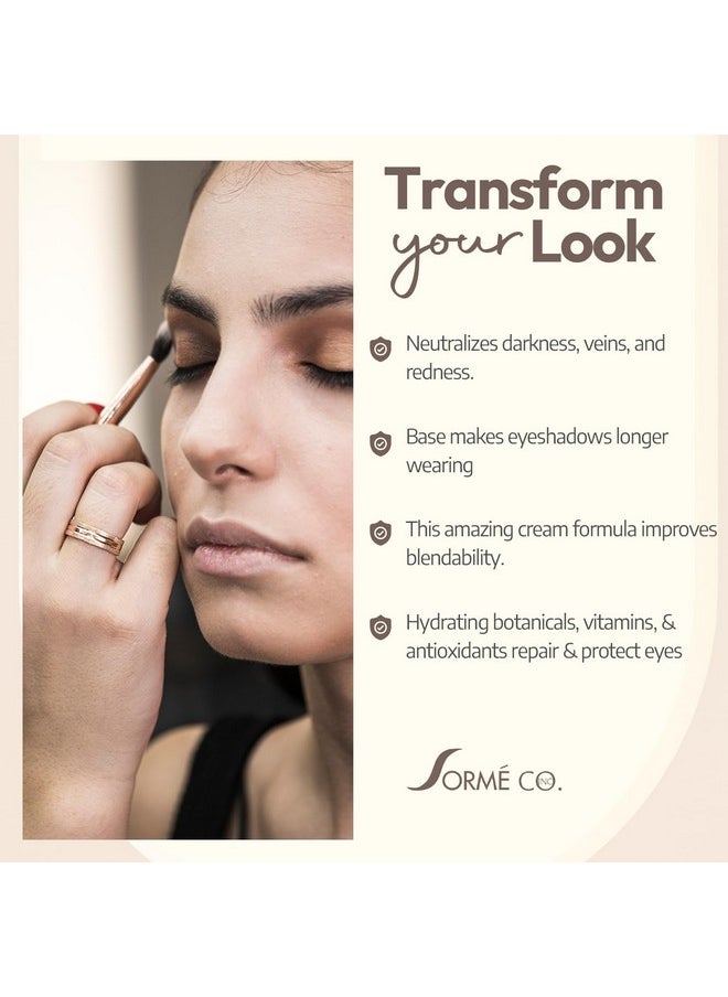 Sorme Treatment Cosmetics Under Shadow Primer (0.18 oz) | Neutralizing Eyelid Primer for Crease-Proof Eye Makeup | Hydrating Cream Eyeshadow Primer | Cruelty-Free Eyeshadow Base and Under Eye Primer