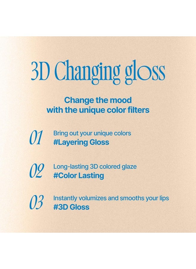 fwee 3D Changing Gloss | 01 Scene Black | Lip Gloss for changing color, Layering Gloss, Long-lasting & Plumping, Glossy | 5.6g