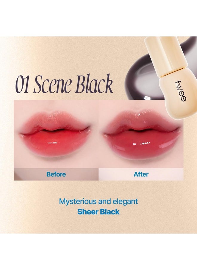 fwee 3D Changing Gloss | 01 Scene Black | Lip Gloss for changing color, Layering Gloss, Long-lasting & Plumping, Glossy | 5.6g