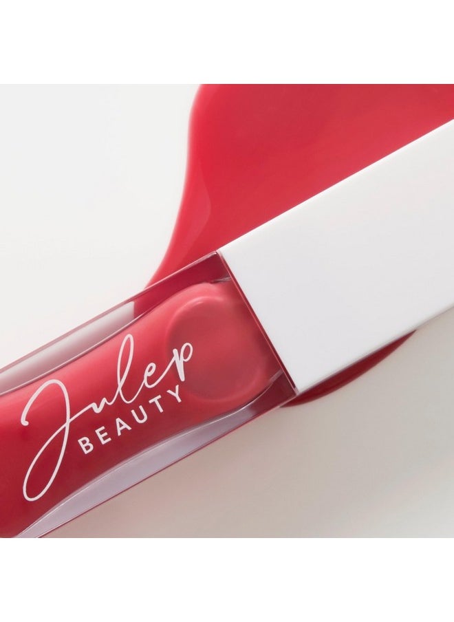 Julep So Plush Glossy Lip Oil - Nourishing Apricot, Avocado & Jojoba, Sheer Color & Shine, Moisturizing for Dry Lips-Clear Conscience (Rosy Glow, 1.15 oz)