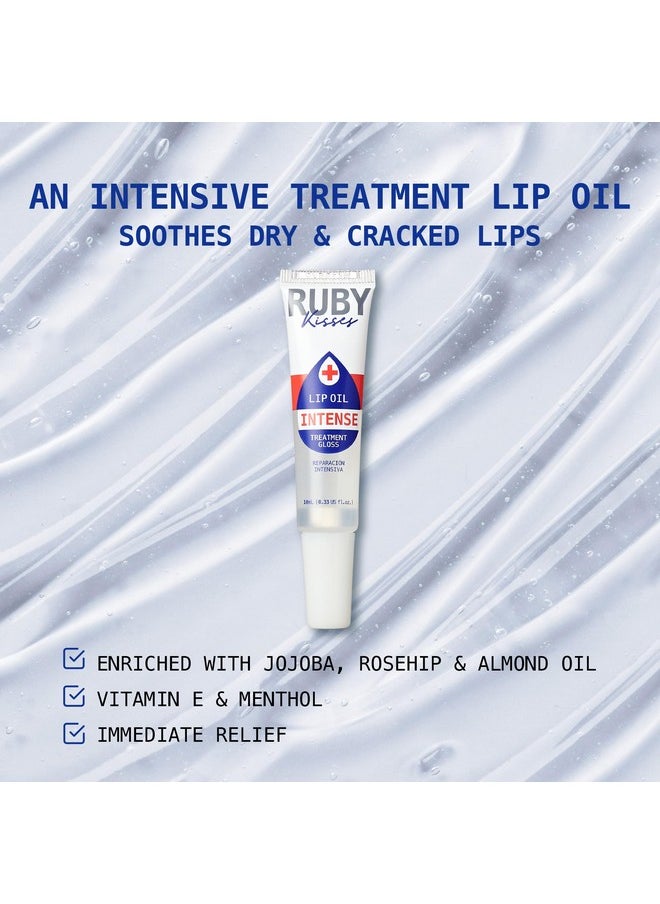 Ruby Kisses Hydrating Lip Oil Intense Treatment Gloss, Deep Hydrates & Heals with Natural Oils, Natural Shine Lip Care, Moisture, Repair & Antioxidant Protect