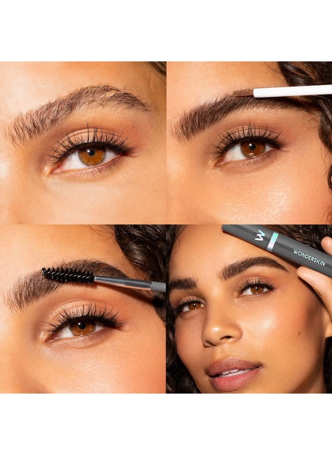 Wonderskin Dream Brow Eye Brow Gel, Transfer Proof Eyebrow Mascara, Long Lasting One-Step Eyebrow Tinted Filler, Dark Brown (Dark Brunette)