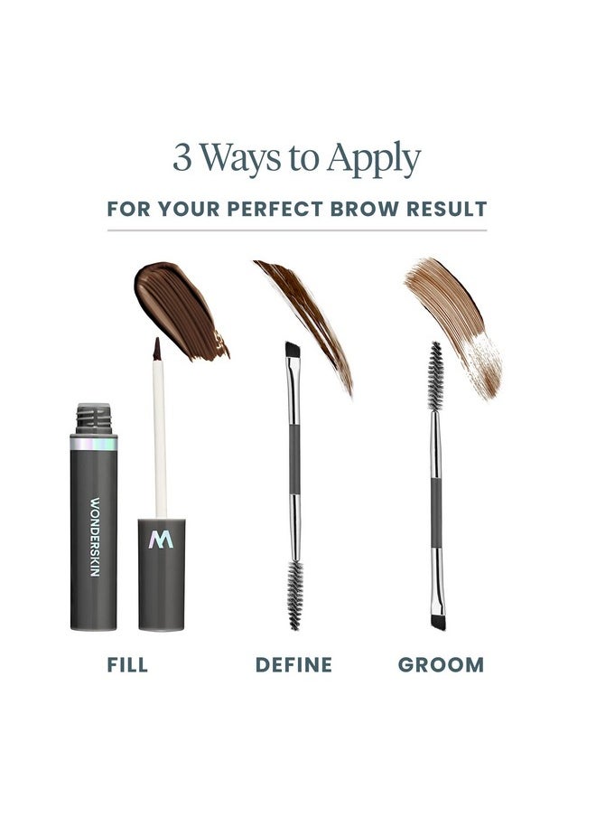 Wonderskin Dream Brow Eye Brow Gel, Transfer Proof Eyebrow Mascara, Long Lasting One-Step Eyebrow Tinted Filler, Dark Brown (Dark Brunette)