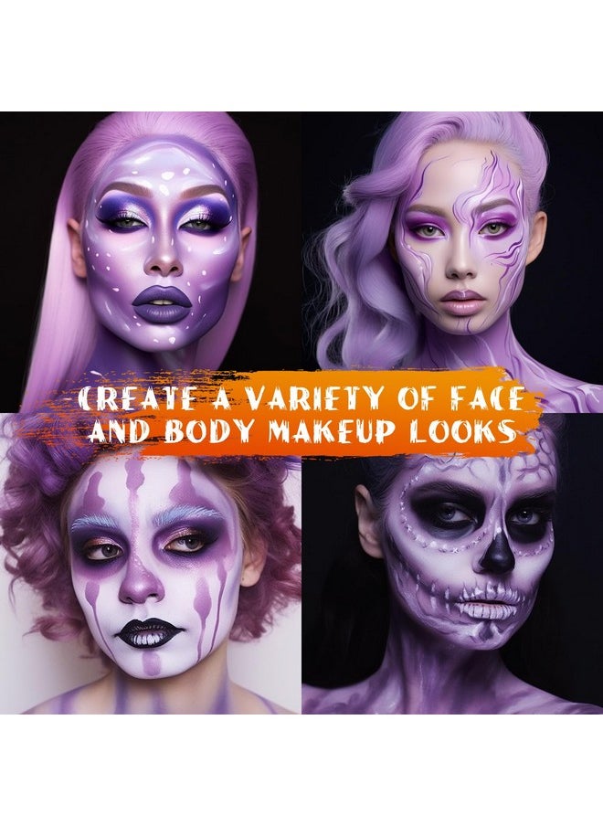 BOBISUKA Light Purple Face Body Paint Stick Water Based Face Painting Kit Eye Black Sticks for Sports Quick Drying Foundation Makeup for Halloween Ursula Dabi Widowmaker Cosplay SFX Costume Party