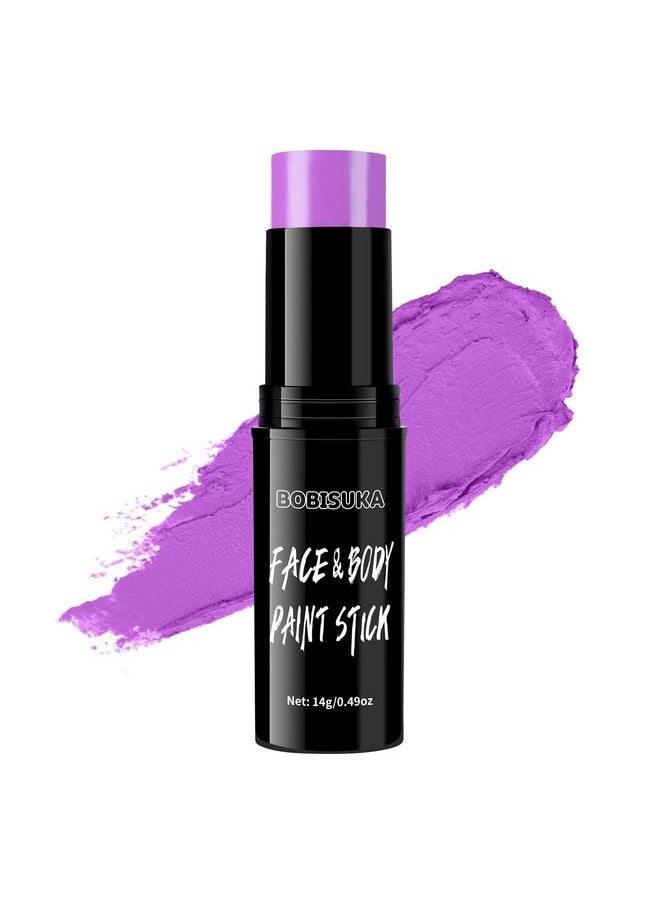 BOBISUKA Light Purple Face Body Paint Stick Water Based Face Painting Kit Eye Black Sticks for Sports Quick Drying Foundation Makeup for Halloween Ursula Dabi Widowmaker Cosplay SFX Costume Party