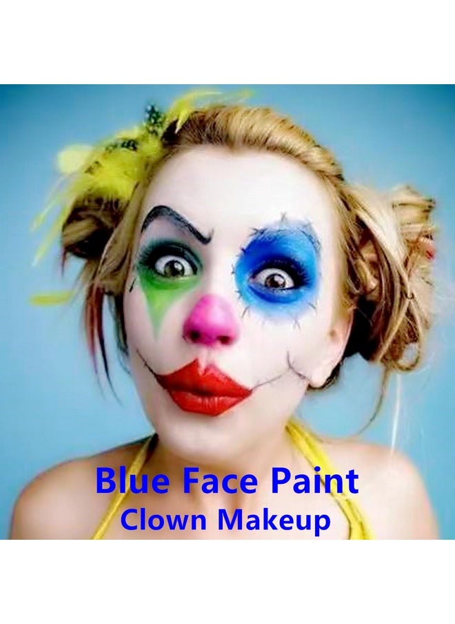 Go Ho 6 Colors Face Body Paint for Halloween Makeup,White &Black &Red&Yellow&Green&Royal Blue Face Paint,Waterproof Professional USA Flag Face Painting,Halloween Cosplay SFX Makeup Palette